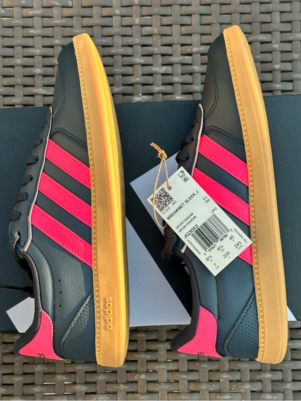 Adidas Breaknet Sleek Blue Pink Low Casual Sneaker Youth GS 5Y NEW